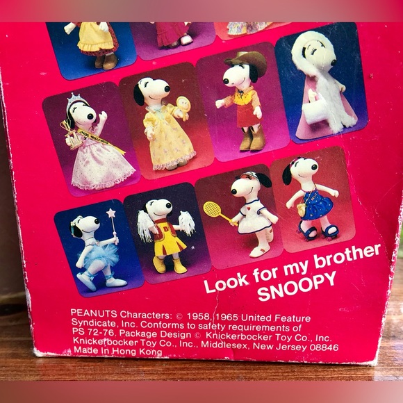 Vintage 1965 KNICKERBOCKER Snoopy Belle Poseable Figure Doll Accessory Woodstock - Picture 10 of 11